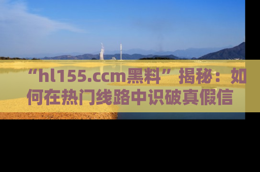 “hl155.ccm黑料”揭秘：如何在热门线路中识破真假信息