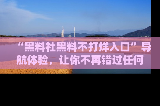 “黑料社黑料不打烊入口”导航体验,让你不再错过任何精彩黑料
