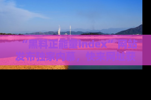 “黑料正能量index”网站发布独家内幕，快来网址获取精彩内容吧！