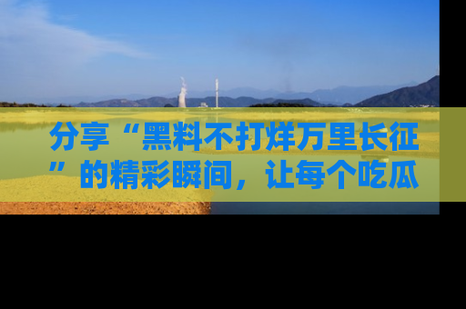 分享“黑料不打烊万里长征”的精彩瞬间，让每个吃瓜人都乐在其中！