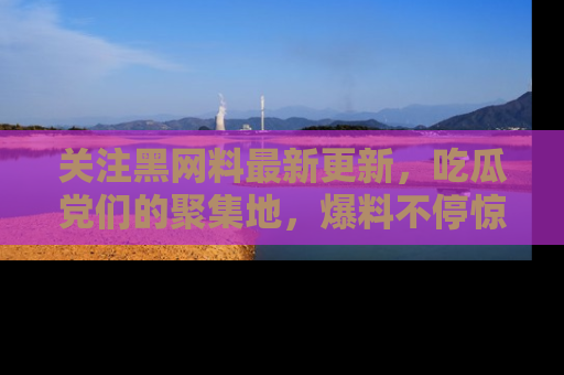 关注黑网料最新更新，吃瓜党们的聚集地，爆料不停惊喜连连！