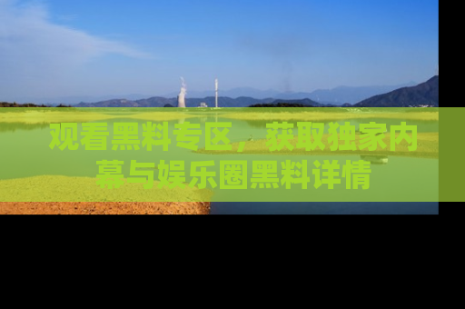 观看黑料专区，获取独家内幕与娱乐圈黑料详情
