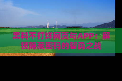 黑料不打烊网页与APP：解锁隐藏密码的智勇之战