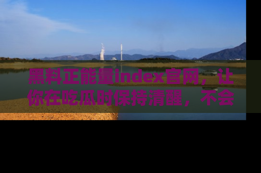 黑料正能量index官网，让你在吃瓜时保持清醒，不会轻易迷路