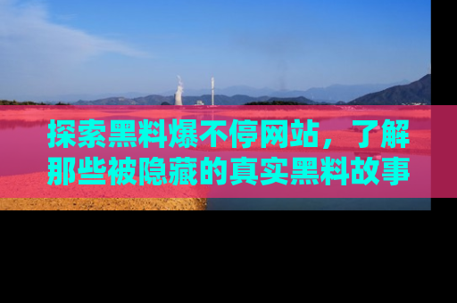 探索黑料爆不停网站，了解那些被隐藏的真实黑料故事