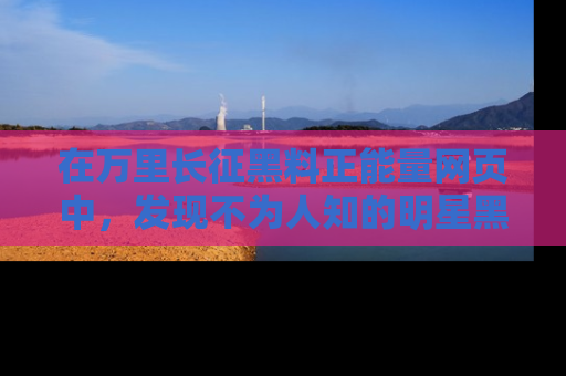 在万里长征黑料正能量网页中，发现不为人知的明星黑料与积极能量